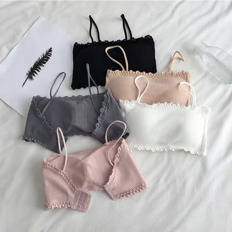 T Shirt Bra Seamless - Damen-BH aus Baumwolle, Damen-Tube-Top-BH, Damen-Trägerunterwäsche, schönes