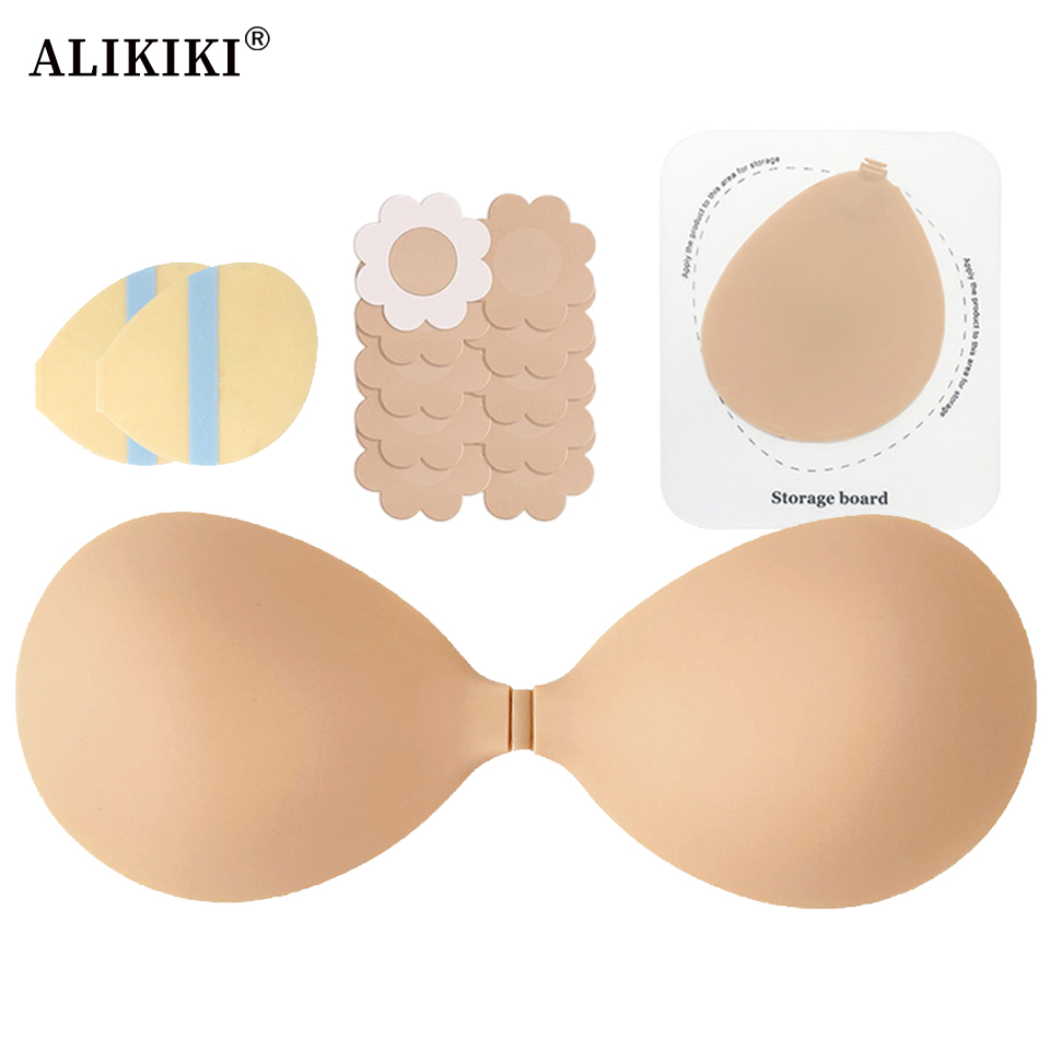 Backless Bra Sticky - Silikon-Klebe-BH zur Bruststraffung, austauschbarer Klebe-BH, Push-Up,