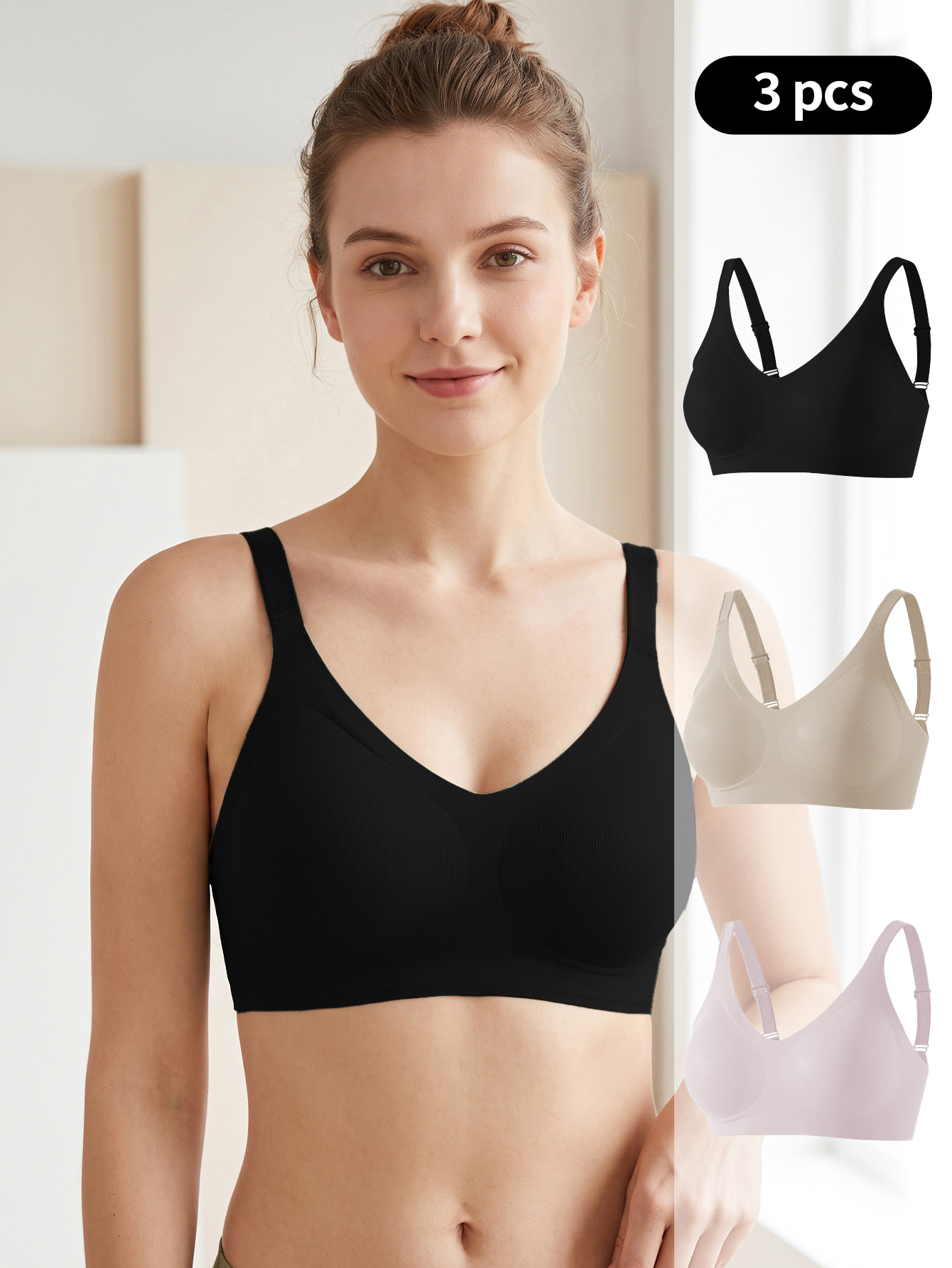 3-teiliges Set für Damen, naht – Wirefree Bra Comfort Bewertung und Preis